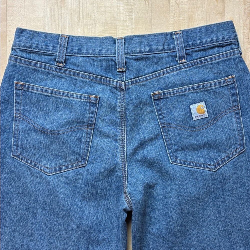 Carhartt Jeans Men's 36x32 Blue Denim Wash Holter Relaxed Fit Frontier